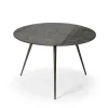 Tables Basses & D'Appoint^Ethnicraft Table Basse Luna - Lava Linear - Whisky - O 65 X H 41 Cm