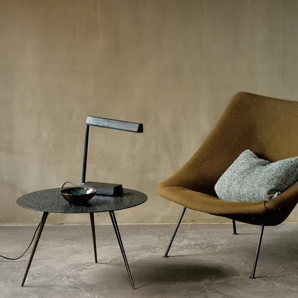 Tables Basses & D'Appoint^Ethnicraft Table Basse Luna En Mineaux - Noir - O 65 X H 41 Cm
