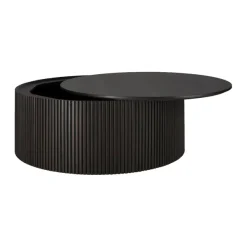 Tables Basses & D'Appoint^Ethnicraft Table Basse Ronde Roller Max En Acajou - Marron