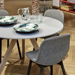 Tables À Manger^Hay Table Cph20 Ronde Chene & Linoleum - Creme