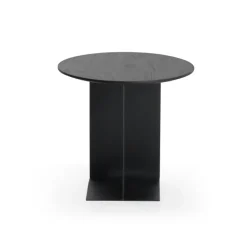 Tables Basses & D'Appoint^Ethnicraft Table D'Appoint Arc En Teck Noir Verni - O 50 Cm