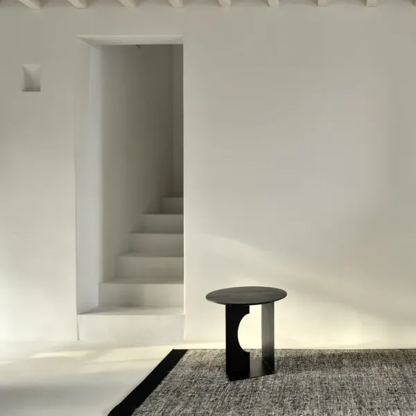 Tables Basses & D'Appoint^Ethnicraft Table D'Appoint Arc En Teck Noir Verni - O 50 Cm