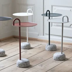Tables Basses & D'Appoint^Hay Table D'Appoint Bowler En Acier Et Granit - Rouge