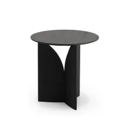 Tables Basses & D'Appoint^Ethnicraft Table D'Appoint Fin En Teck Noir Verni - O 50 Cm