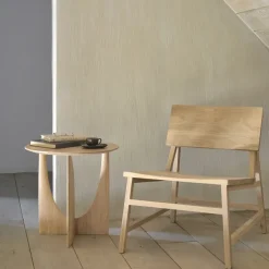 Tables Basses & D'Appoint^Ethnicraft Table D'Appoint Geometric Chene Verni - O 51 X H 50 Cm