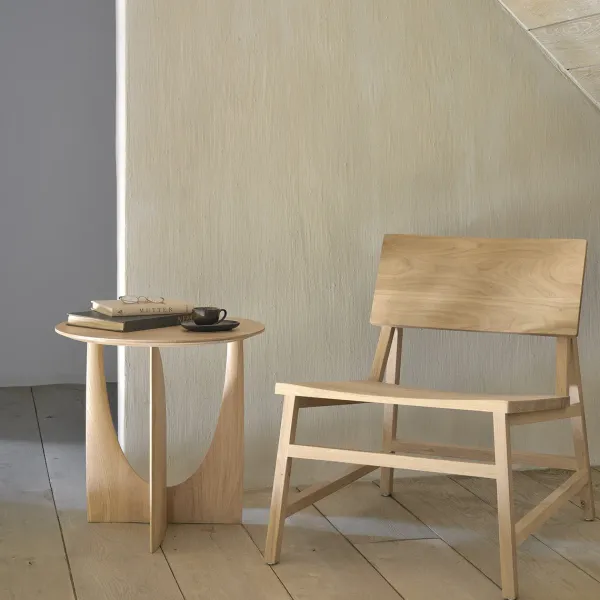 Tables Basses & D'Appoint^Ethnicraft Table D'Appoint Geometric Chene Verni - O 51 X H 50 Cm