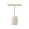 Tables Basses & D'Appoint^And Tradition Table D'Appoint Lato Ln8 Chene / Marbre Crema Diva - O 40 Cm