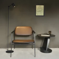 Tables Basses & D'Appoint^Ethnicraft Table D'Appoint Oblic En Teck Noir Verni - O 52 Cm