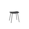 Chaises^Muuto Tabouret Fiber Tube Noir + Assise Noir