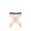 Chaises^Broste Copenhagen Tabouret Pliant Nola Cuir Et Fer - 39 X 31 X 45 Cm - Pumpkin Orange