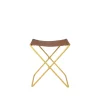 Chaises^Broste Copenhagen Tabouret Pliant Nola Cuir Et Fer - 39 X 31 X 45 Cm - Harvest Or