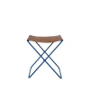 Chaises^Broste Copenhagen Tabouret Pliant Nola Cuir Et Fer - 39 X 31 X 45 Cm - Intense Bleu