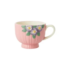 Tasses & Mugs^Rice Tasse Avec Fleurs En Relief En Ceramique - O 9,8 Cm - Rose
