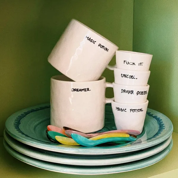 Tasses & Mugs^Sélectionné par Fleux Tasse Expresso Drama Queen - Blanc