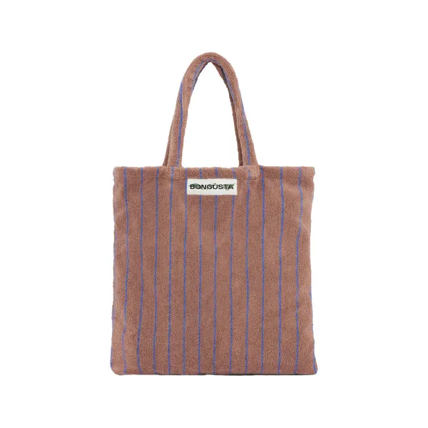 Sacs & Cabas^Sélectionné par Fleux Totebag A Rayures - Camel & Ultramarine Blue