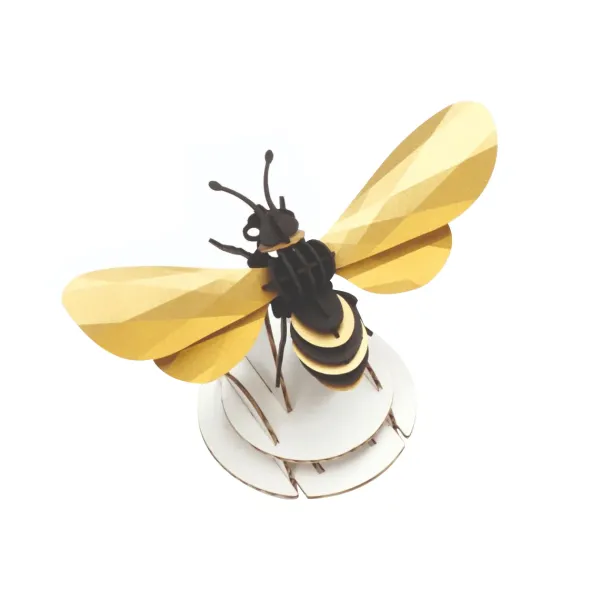 Art Mural^Assembli Trophee Origami Abeilles Ailes Dorees