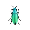 Art Mural^Assembli Trophee Origami Coleoptere Vert Cariben Metallique