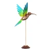 Art Mural^Assembli Trophee Origami Colibri - Jaune & Bleu