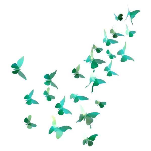 Art Mural^Assembli Trophee Origami Collection Papillon - Vert Caribeen