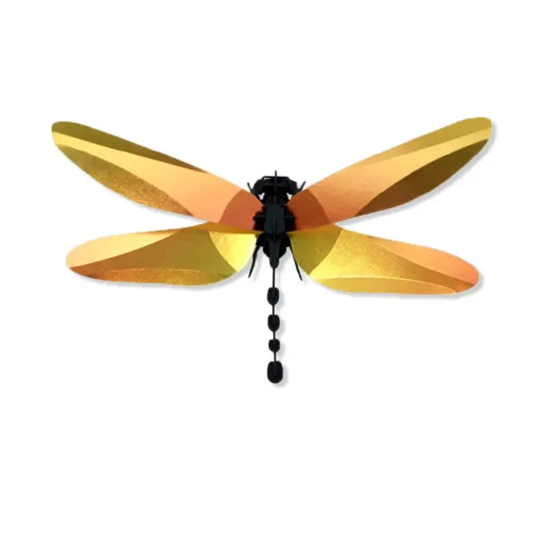 Art Mural^Assembli Trophee Origami Libellule - Jaune Brillant