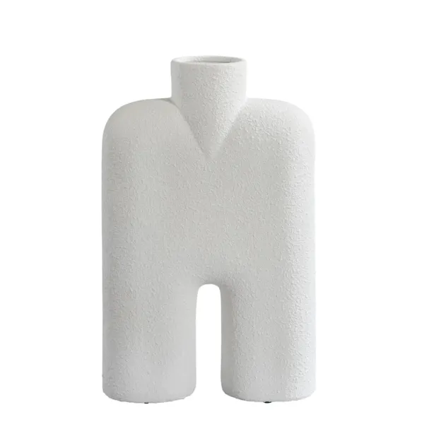 Vases^101 Copenhagen Vase Cobra Grand En Ceramique - Blanc