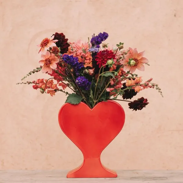 Vases^Sélectionné par Fleux Vase Coeur - Rouge
