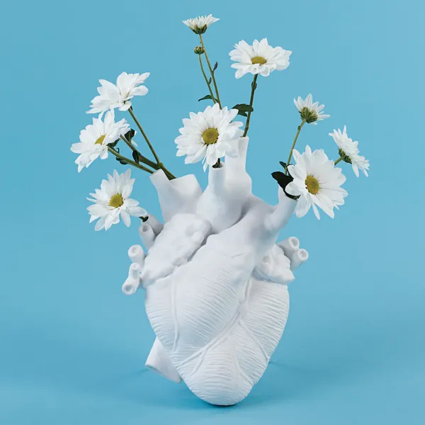 Vases^Seletti Vase Coeur Love In Bloom Porcelaine - Blanc