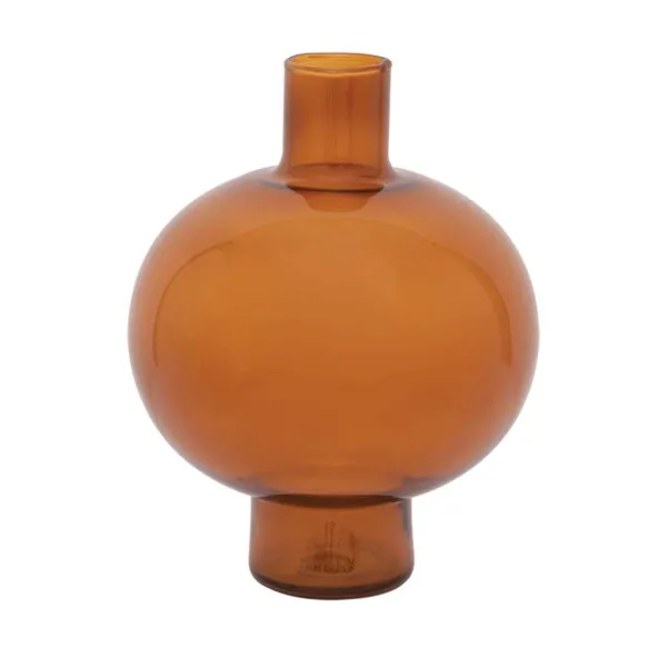 Vases^Sélectionné par Fleux Vase En Verre Recycle Rond Orange