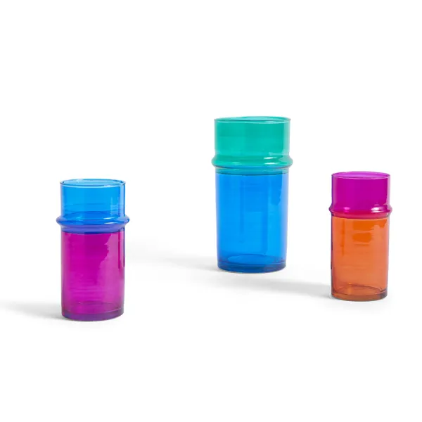 Vases^Hay Vase Moroccan En Verre Gm - Bleu & Vert