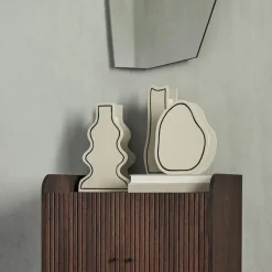 Vases^Ferm Living Vase Paste - Off-White Curvy