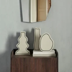 Vases^Ferm Living Vase Paste - Off-White Curvy