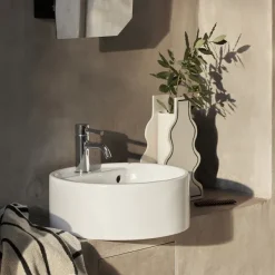 Vases^Ferm Living Vase Paste - Off-White Curvy
