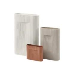 Vases^Muuto Vase Ridge En Faience - H 16,5 Cm Beige