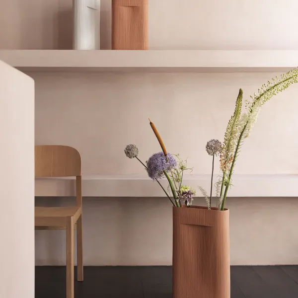 Vases^Muuto Vase Ridge En Terre Cuite - H 48,5 Cm Terracotta