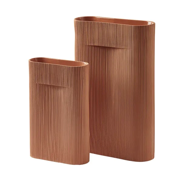 Vases^Muuto Vase Ridge En Terre Cuite - H 48,5 Cm Terracotta