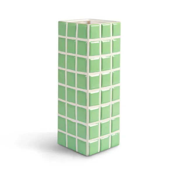 Vases^&klevering Vase Tile En Dolomie Vert