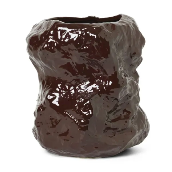 Vases^Ferm Living Vase Tuck En Ceramique Vernissee - Brun