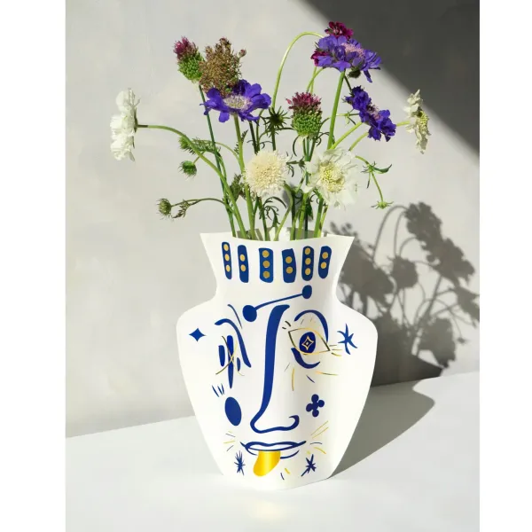 Vases^Octaevo Vase Visage 1 En Papier - Blanc - Jaime Hayon