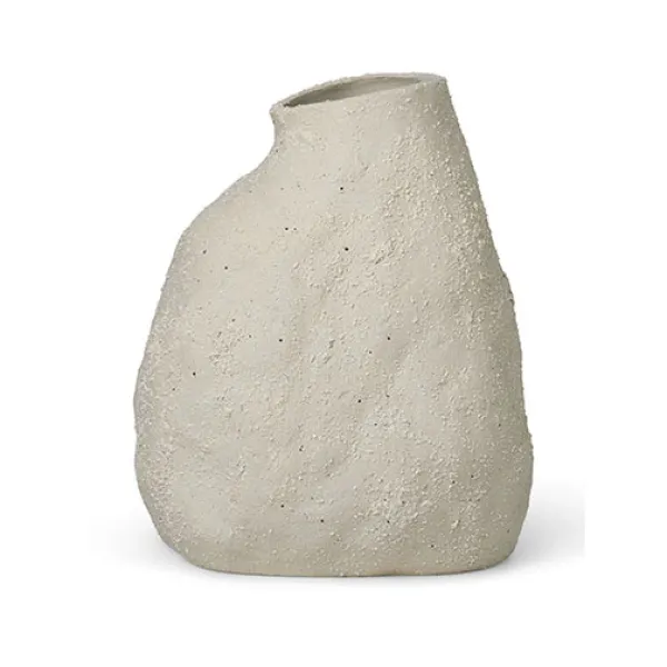 Vases^Ferm Living Vase Vulca En Gres Emaille L - Blanc