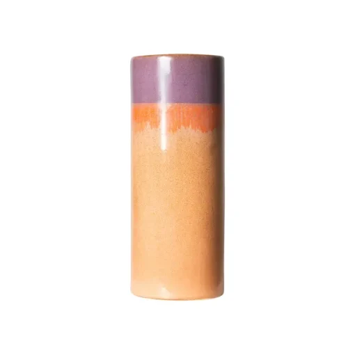 Vases^HK Living Vase Xs 70'S En Ceramique - 7.5 X 7.5 X 19 Cm Orange